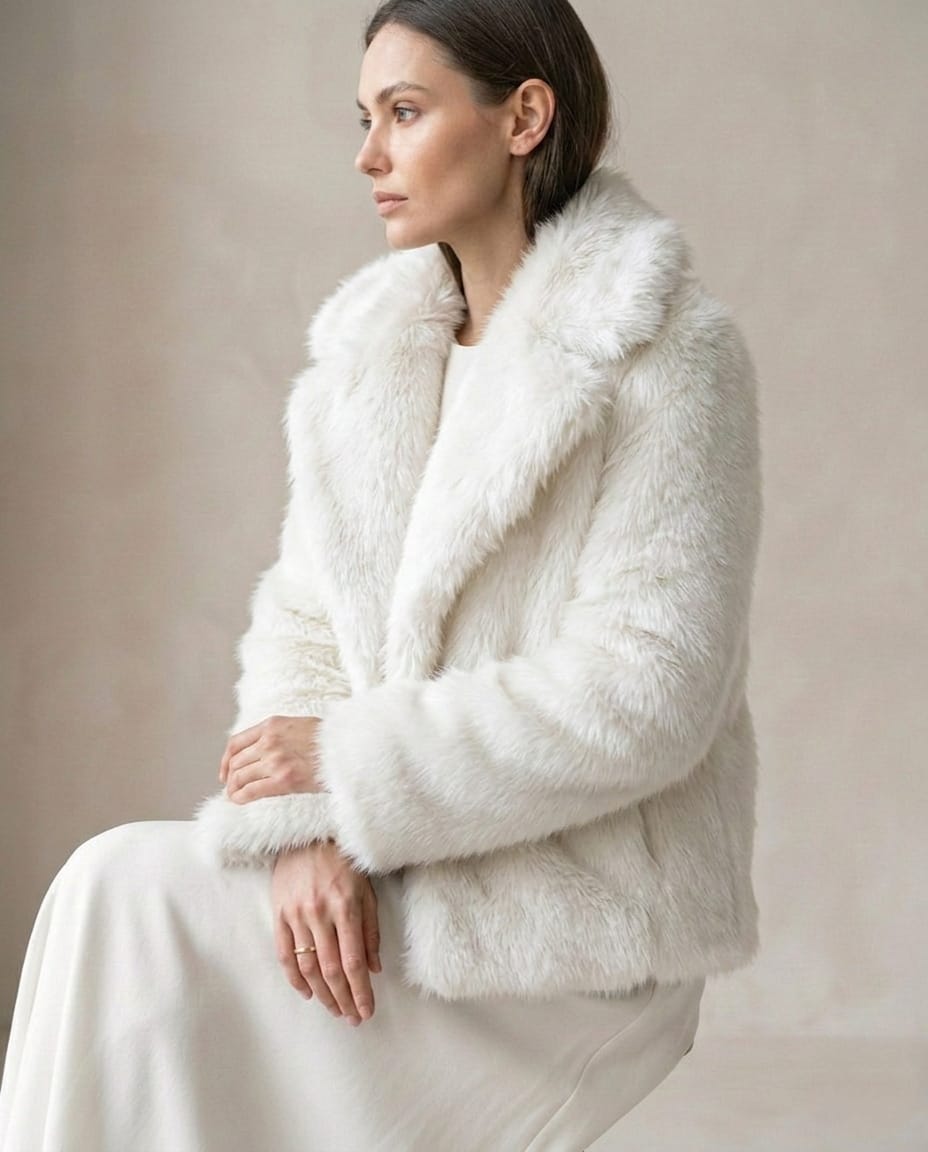 Noir Luxe Premium Faux Fur Kürk Ceket