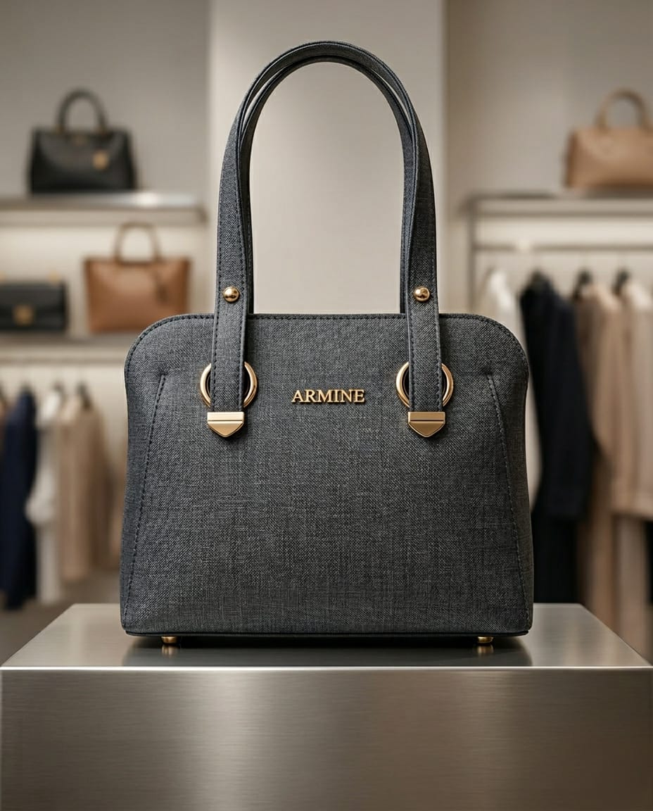 Armine Gold Detaylı Safir Dokulu İstanbul El ve Omuz Çantası