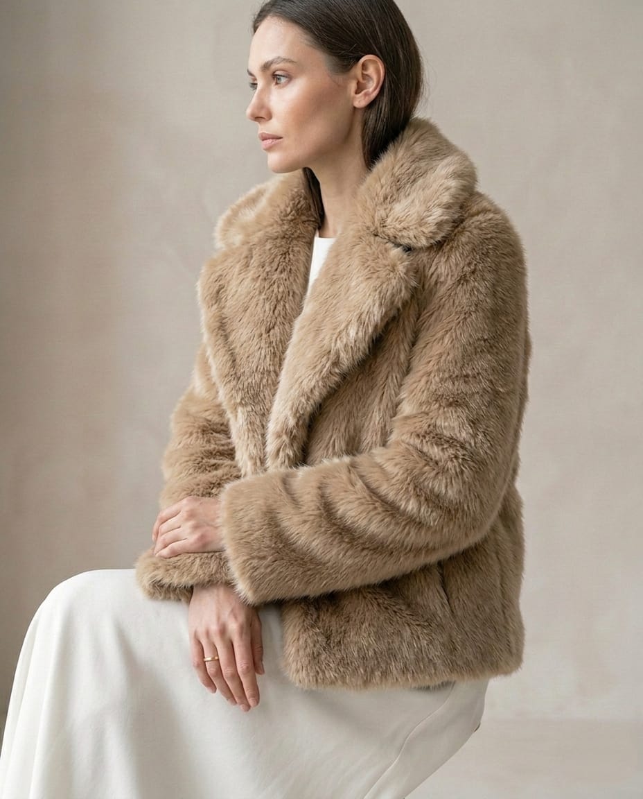 Noir Luxe Premium Faux Fur Kürk Ceket