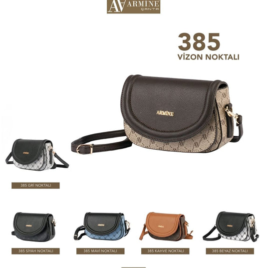 Armine Monogram Serisi: Gold Detaylı "Saddle" Deri Askılı Çanta