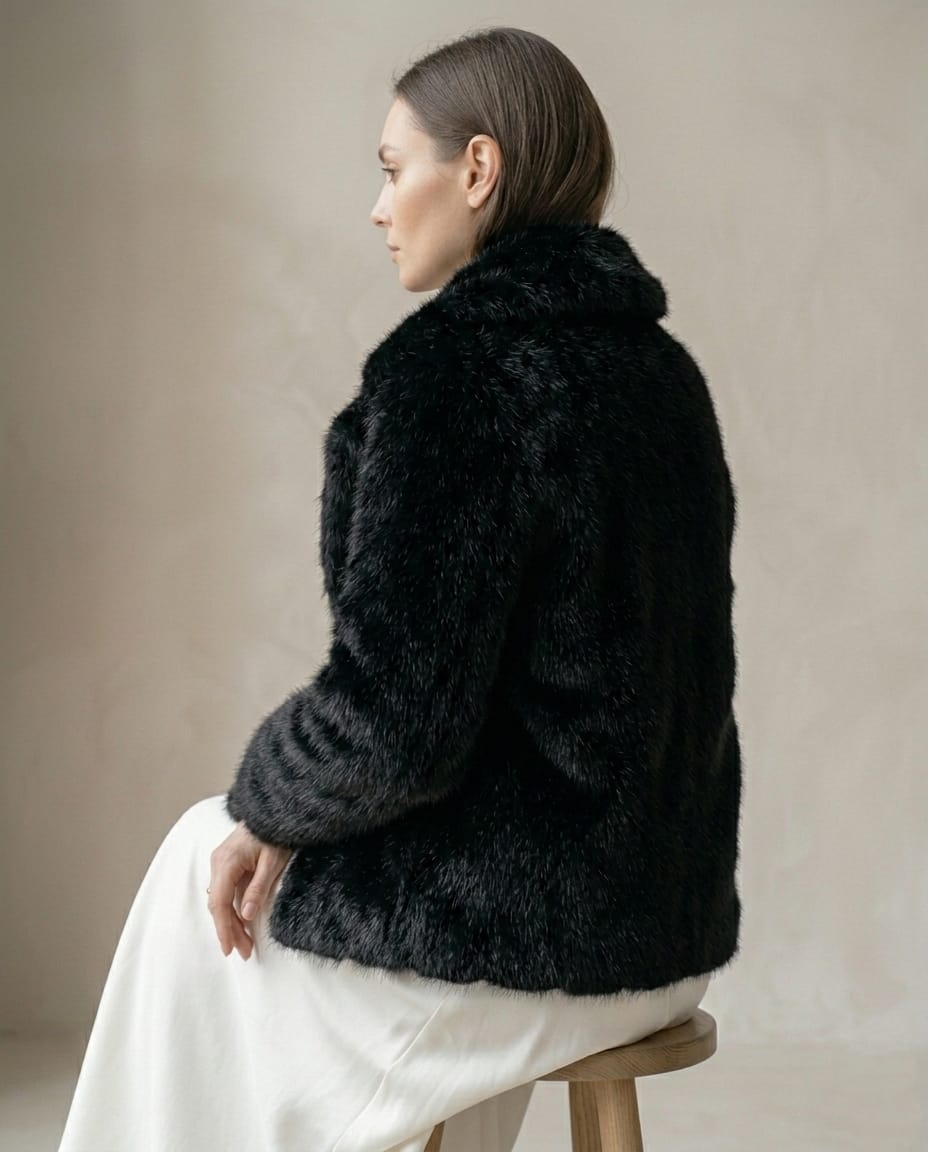 Noir Luxe Premium Faux Fur Kürk Ceket
