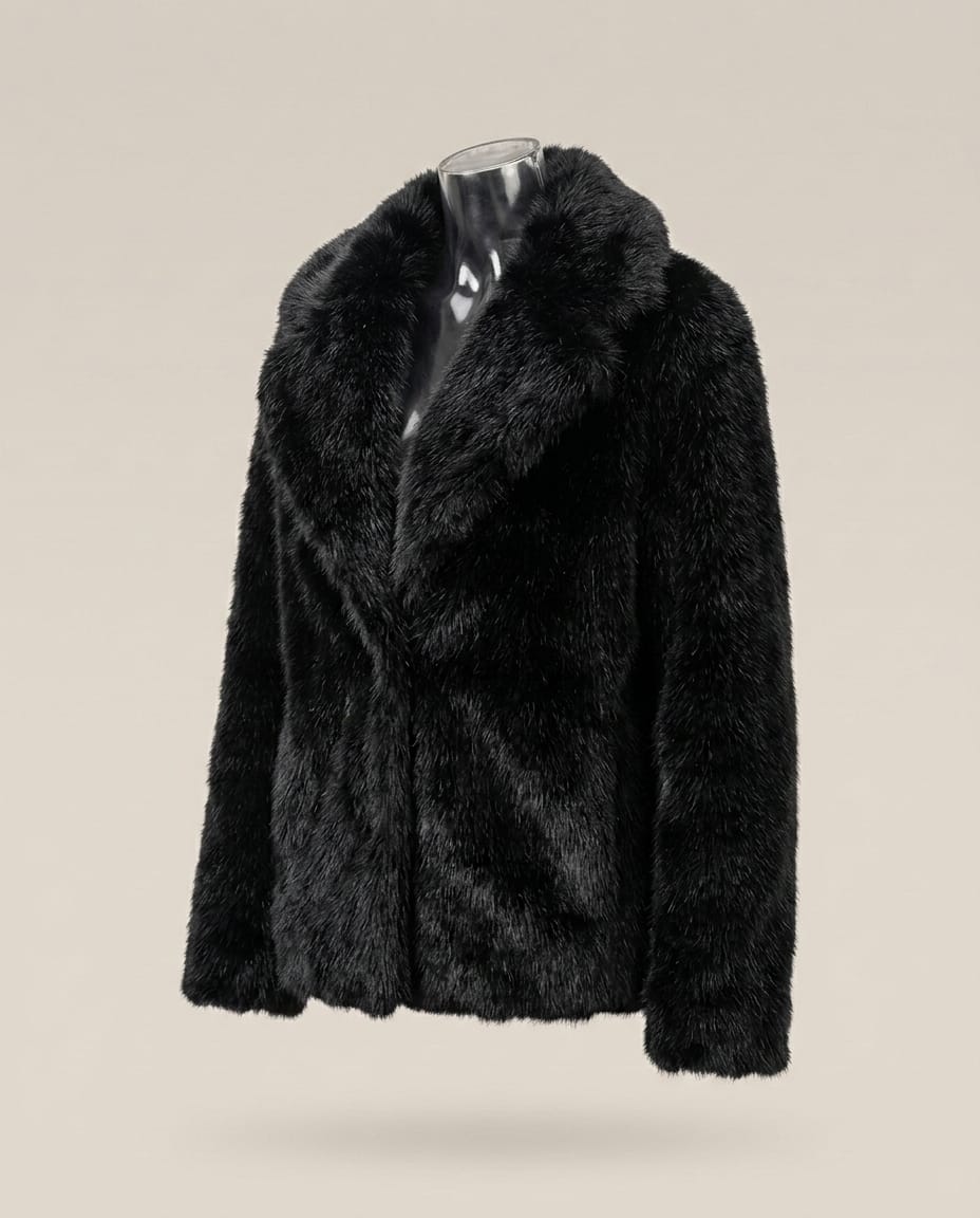 Noir Luxe Premium Faux Fur Kürk Ceket