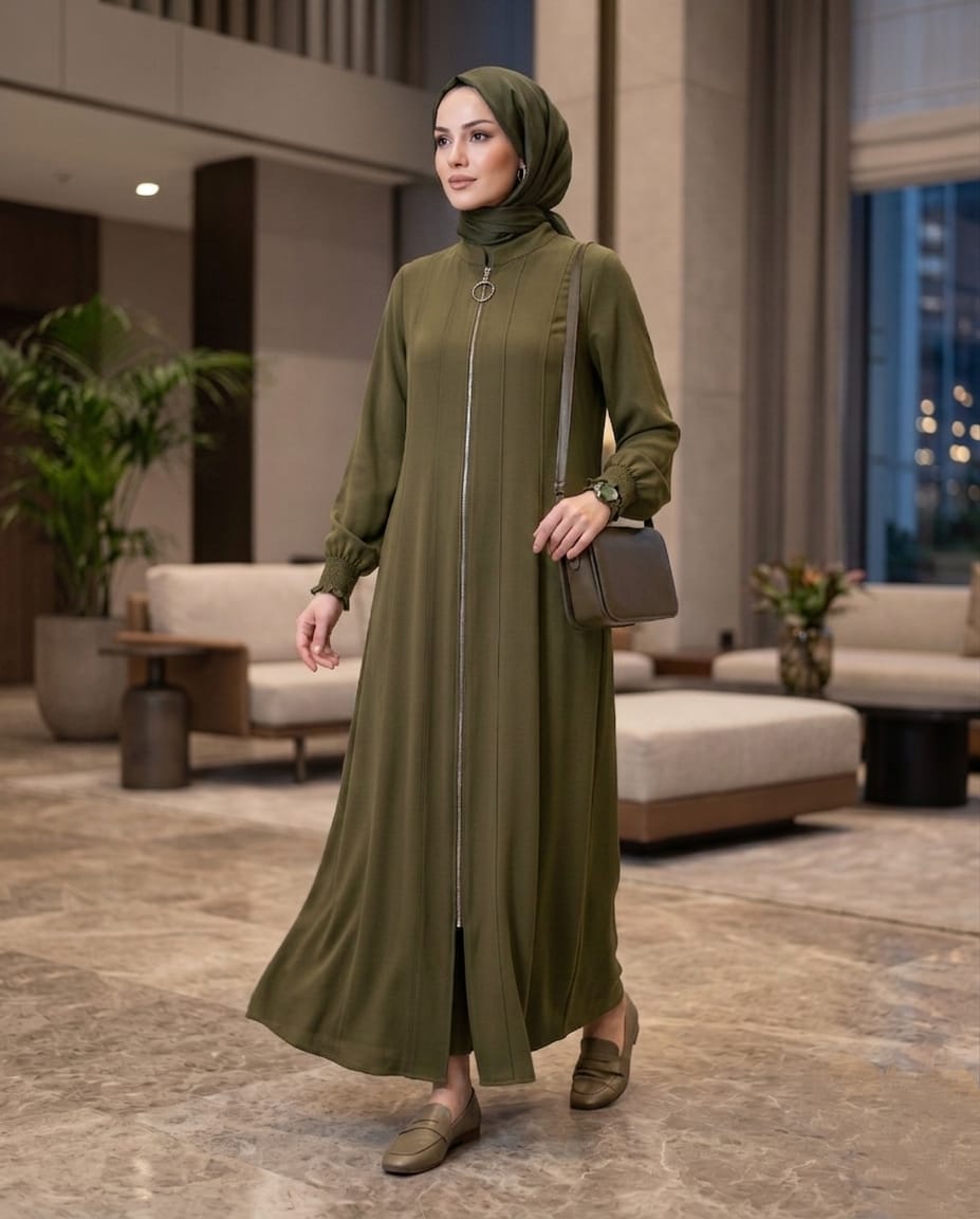 Parçalı Mevlana Medine İpeği Ferace