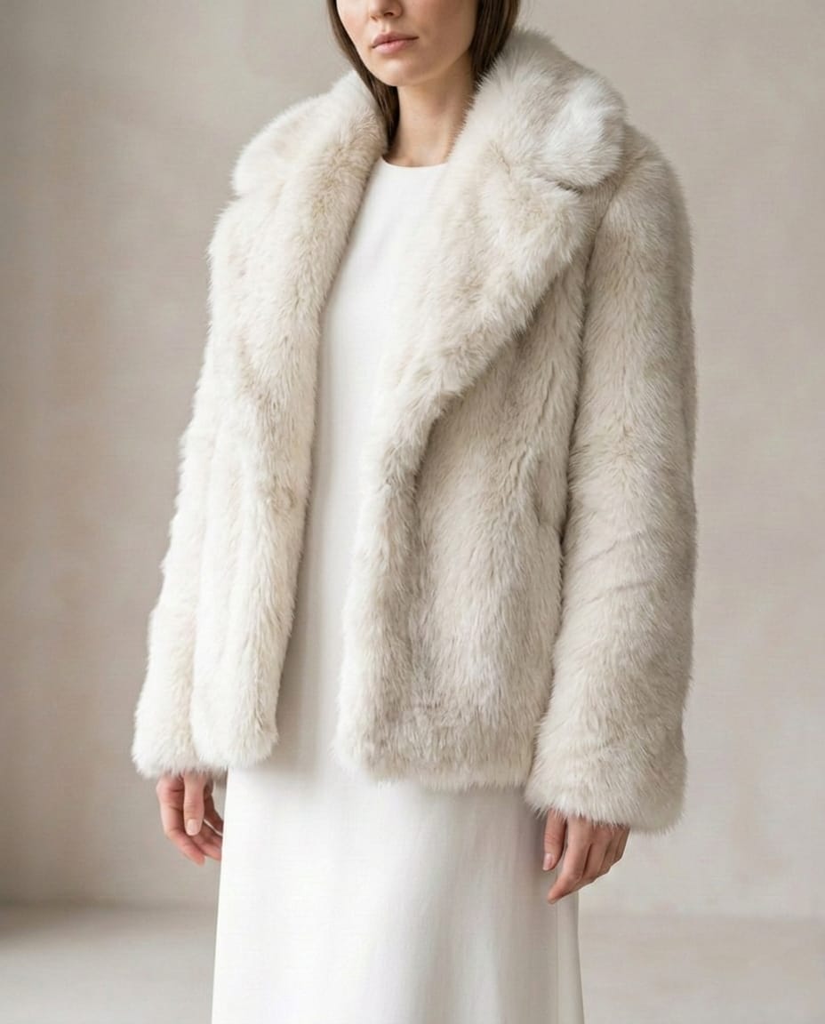 Noir Luxe Premium Faux Fur Kürk Ceket