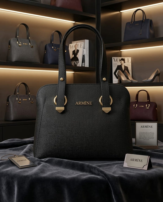 Armine Gold Detaylı Safir Dokulu İstanbul El ve Omuz Çantası