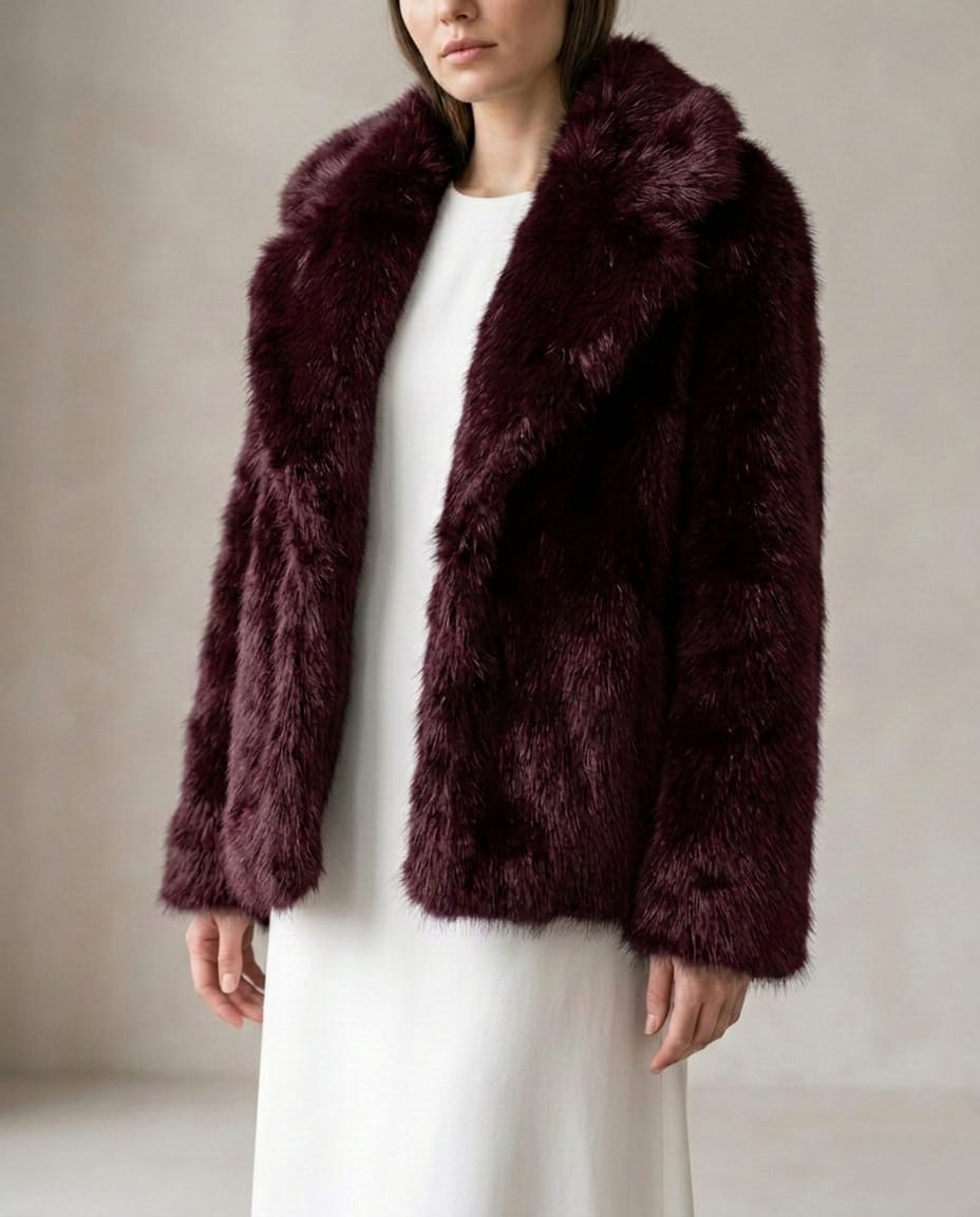 Noir Luxe Premium Faux Fur Kürk Ceket