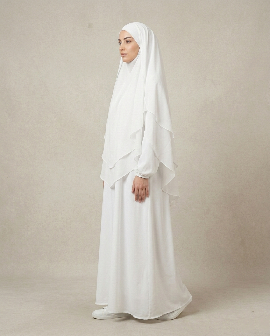 Sufle Üç Katlı Pratik Khimar – "Zarafet Serisi"